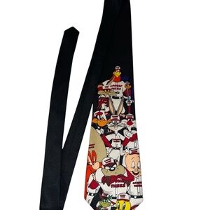 Vintage 1997 Looney Tunes Baseball Neck Tie Bugs Bunny Taz Novelty Men One Size